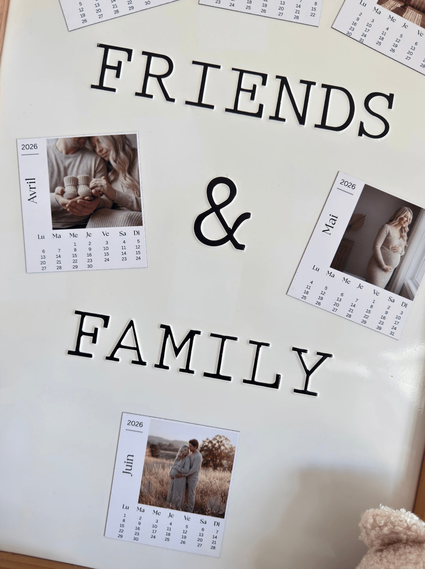 Calendrier de magnets personnalisé (Thème 2) - Lot de 12