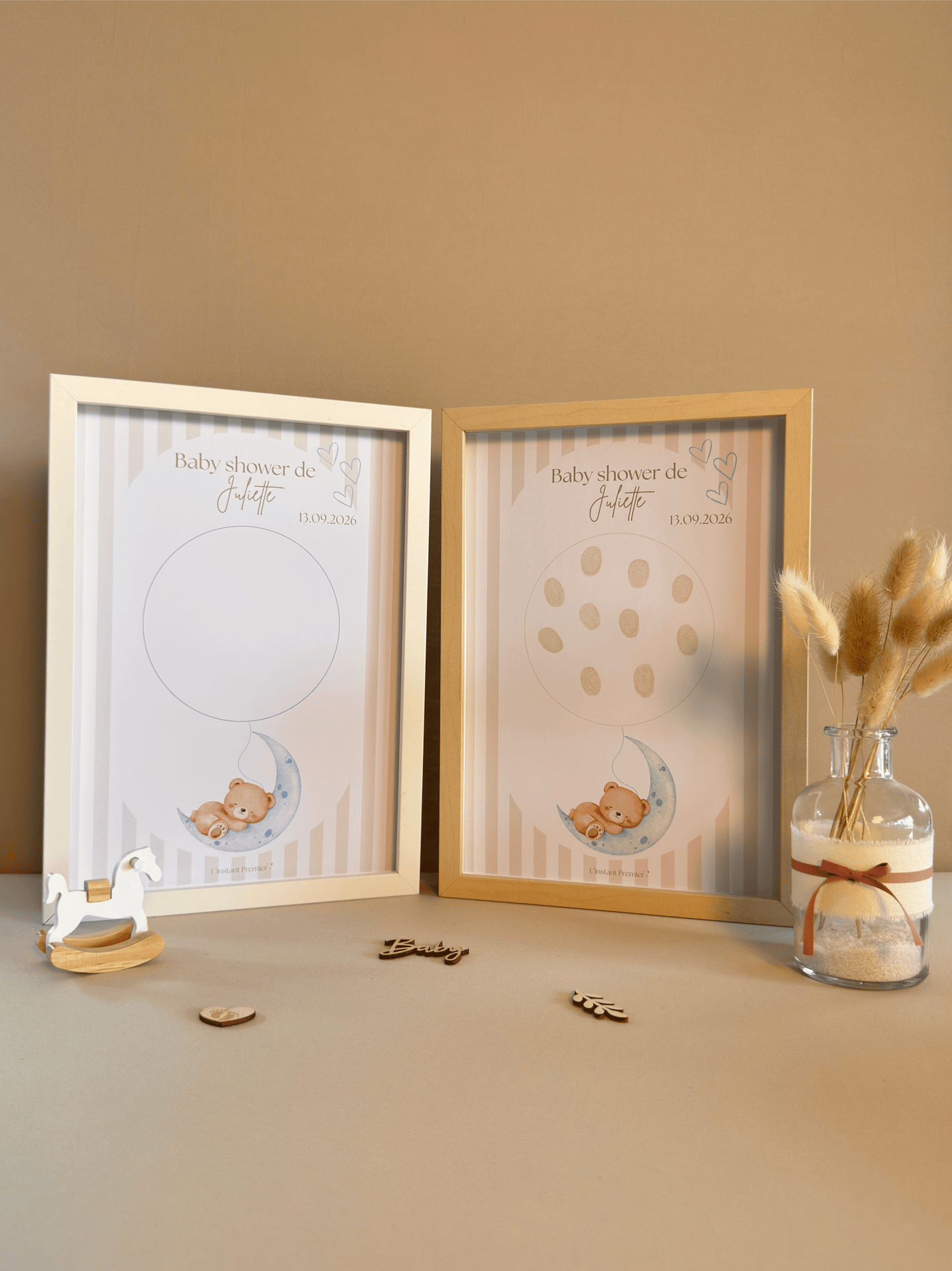 Tableau à empreintes - Dans la lune ! (Bleu)