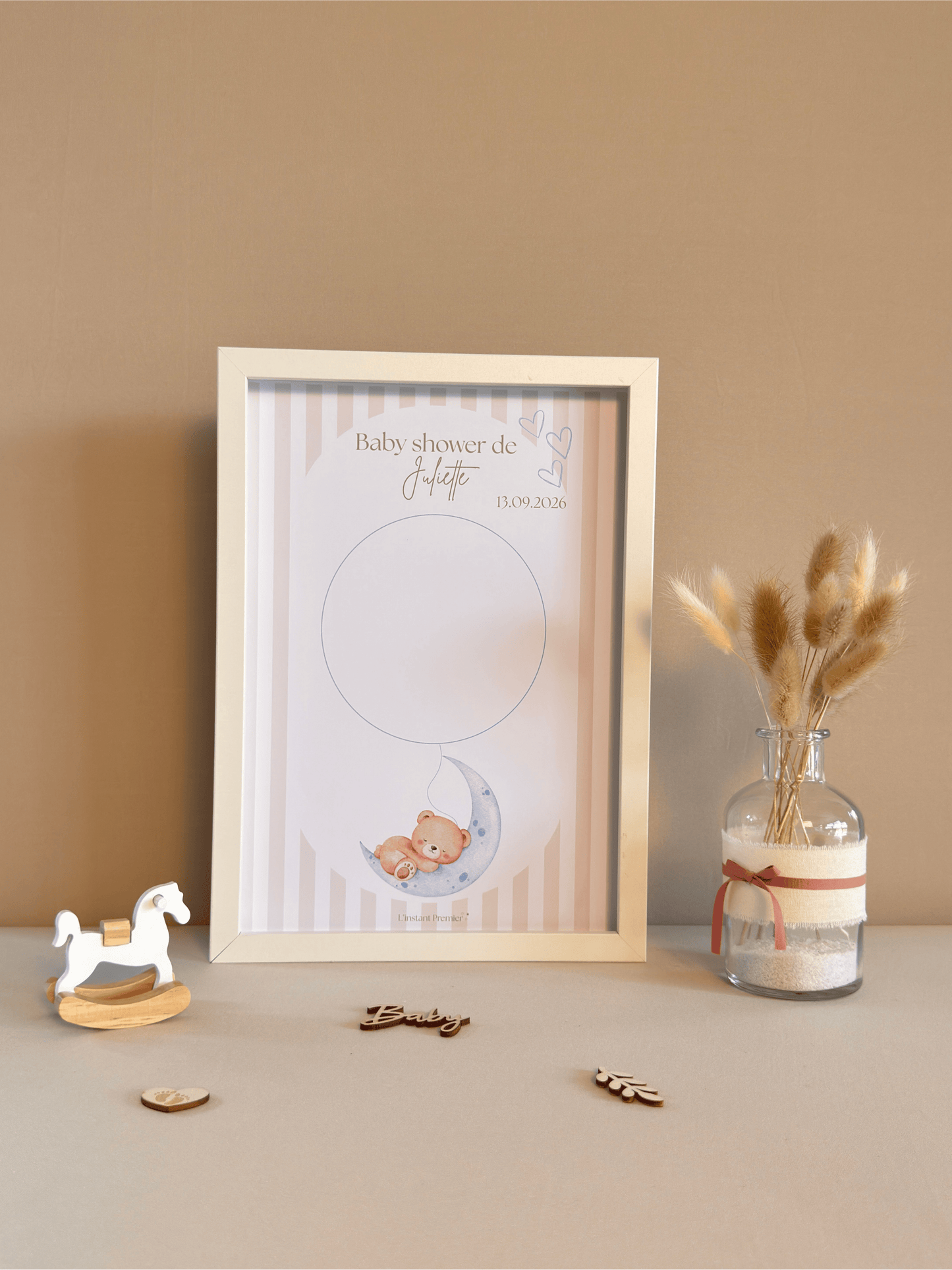 Tableau à empreintes - Dans la lune ! (Bleu)