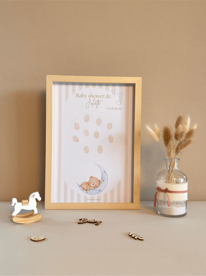 Tableau à empreintes - Dans la lune ! (Bleu)