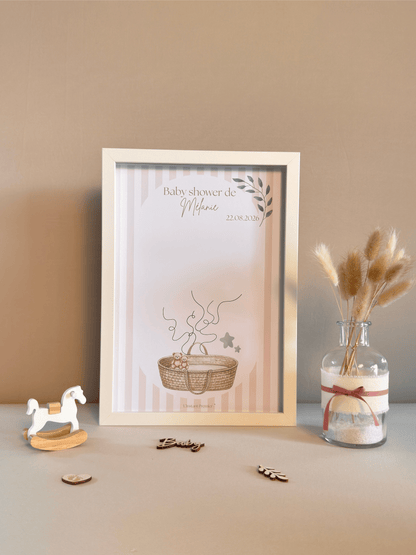 Tableau à empreintes - Mon joli panier ! (Vert)