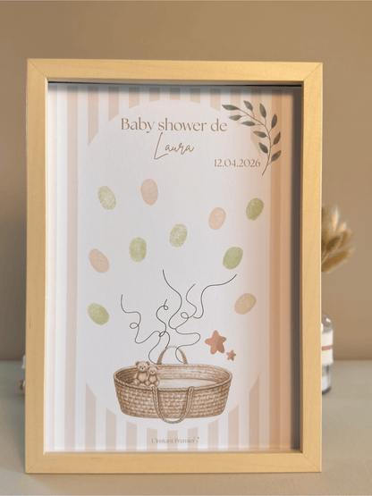 Tableau à empreintes - Mon joli panier ! (Rose)