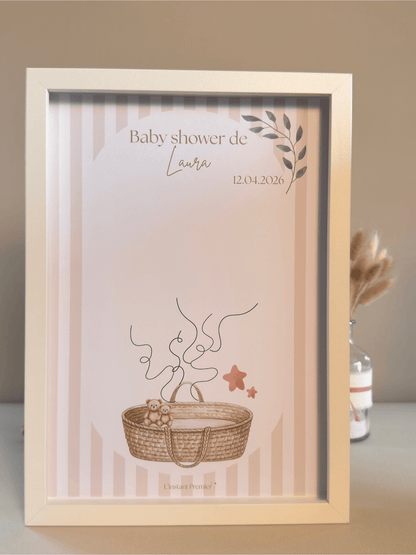 Tableau à empreintes - Mon joli panier ! (Rose)