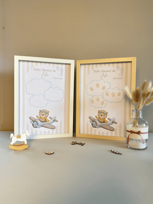 Tableau à empreintes - Mon petit avion ! (Bleu)