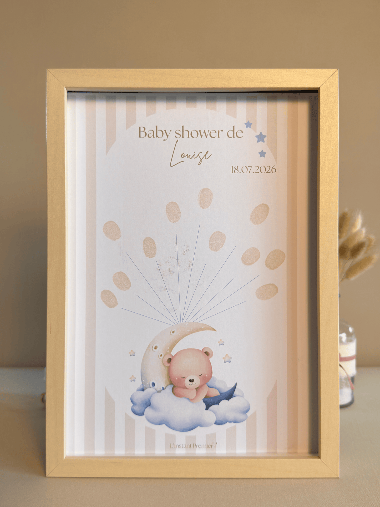 Tableau à empreintes - Sur mon nuage ! (Bleu)