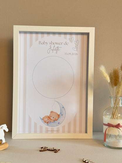 Tableau à empreintes - Dans la lune ! (Bleu)