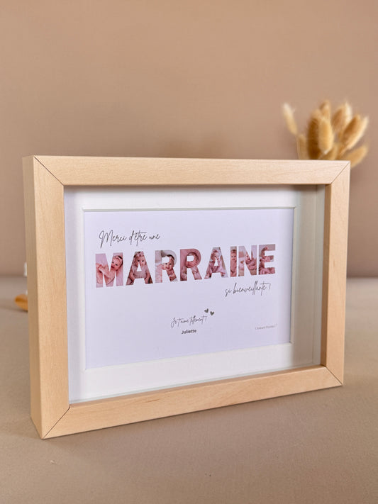Merci Marraine - Sans fond et écriture brune