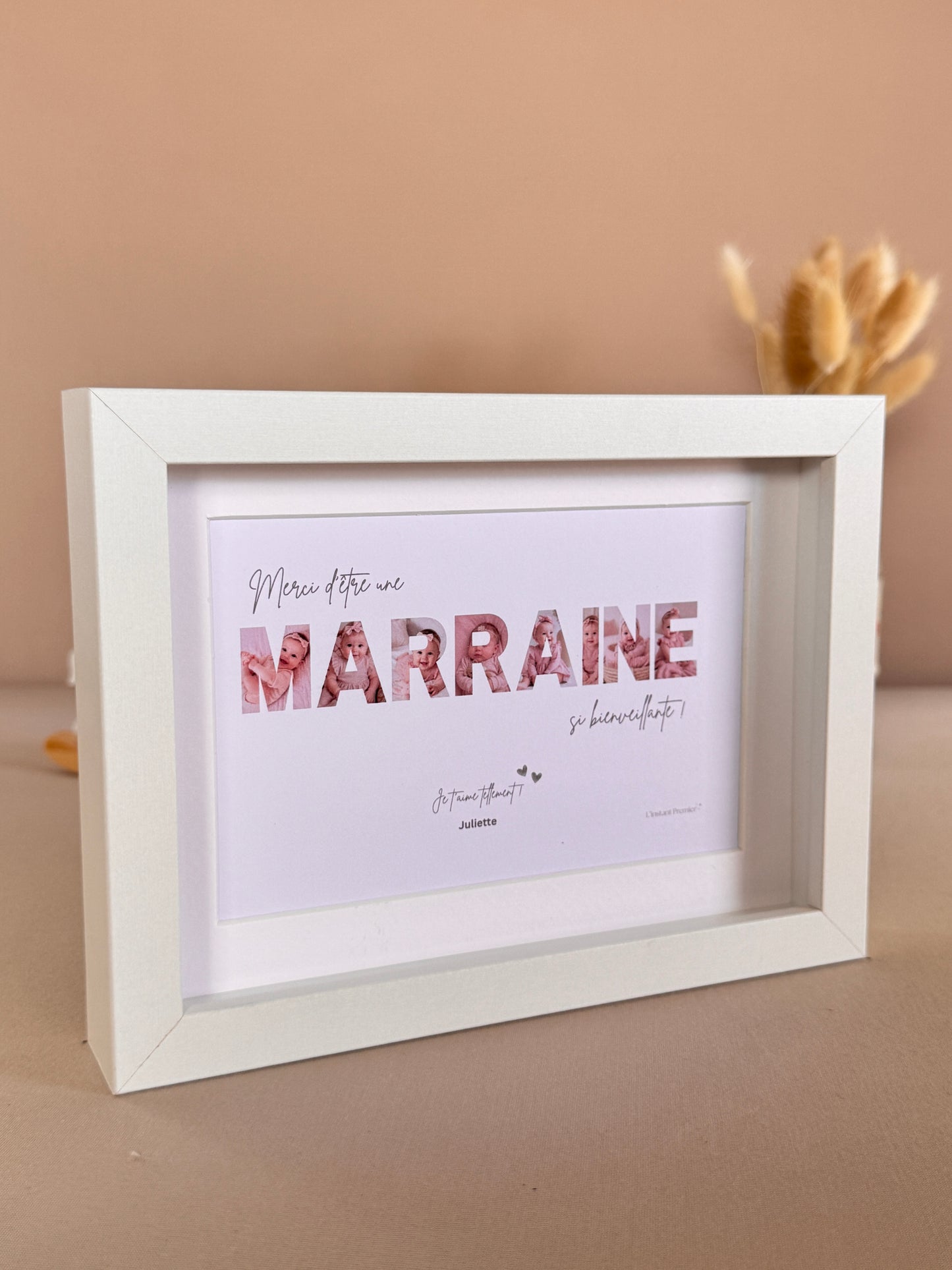 Merci Marraine - Sans fond et écriture brune