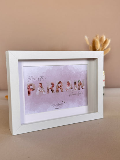 Merci parrain - Fumée beige & écriture brune