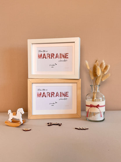 Merci Marraine - Sans fond et écriture noire