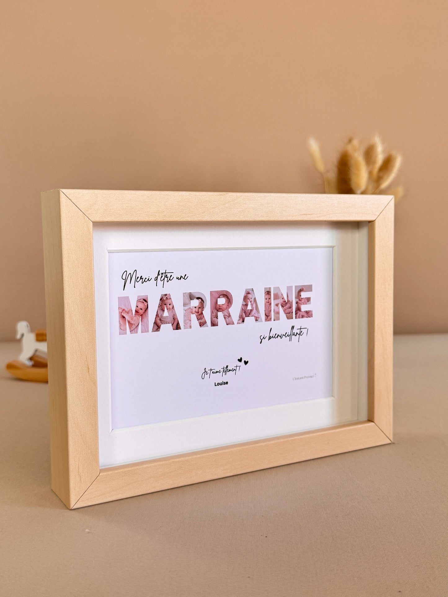 Merci Marraine - Sans fond et écriture noire