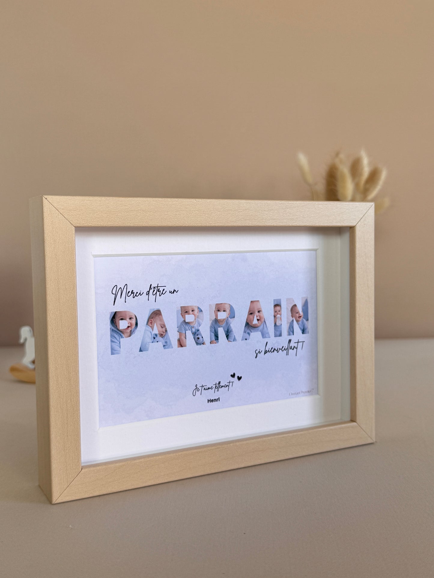 Merci parrain - Fumée bleue & écriture noire