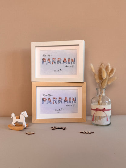 Merci parrain - Fumée bleue & écriture noire