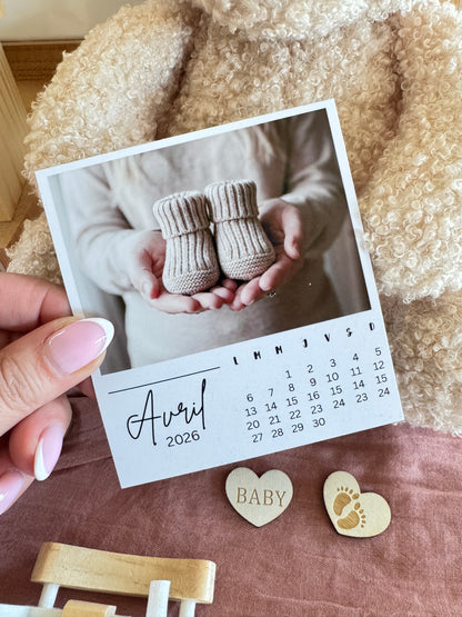 Calendrier de magnets personnalisé (Thème 1) - Lot de 12
