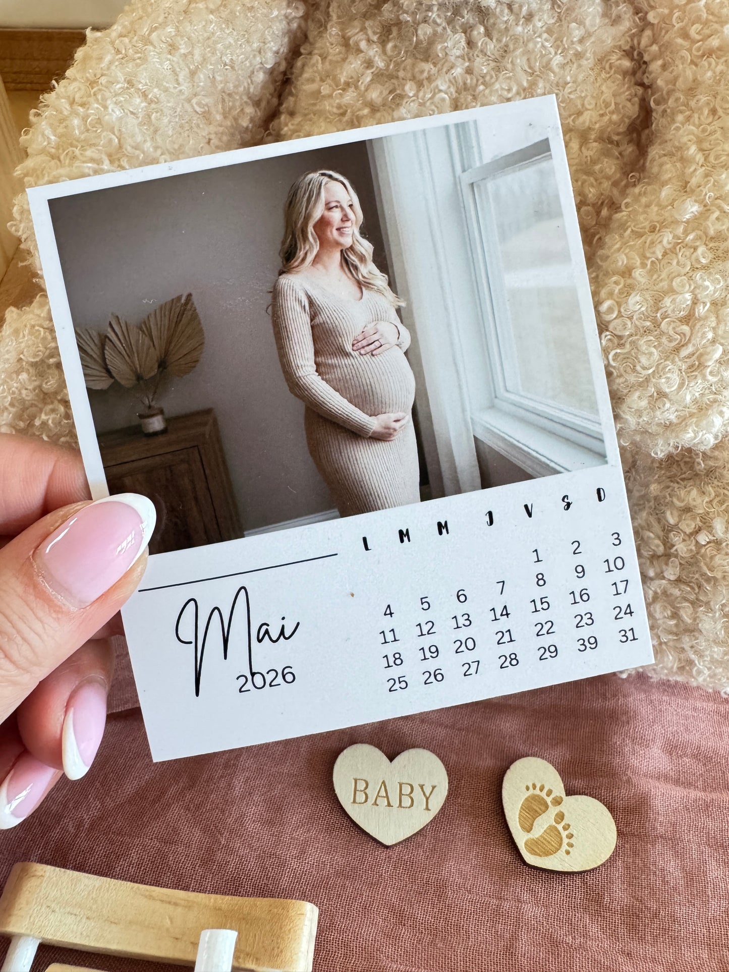 Calendrier de magnets personnalisé (Thème 1) - Lot de 12