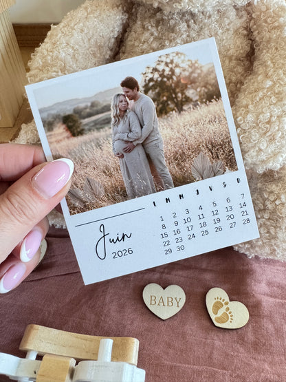 Calendrier de magnets personnalisé (Thème 1) - Lot de 12