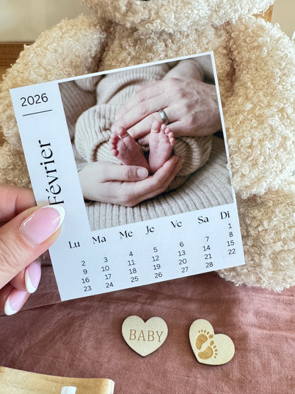 Calendrier de magnets personnalisé (Thème 2) - Lot de 12