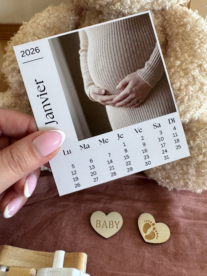 Calendrier de magnets personnalisé (Thème 2) - Lot de 12