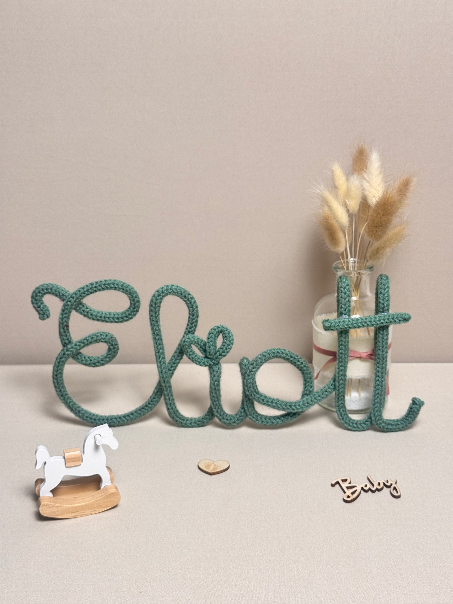 Prénom en maille - Vert