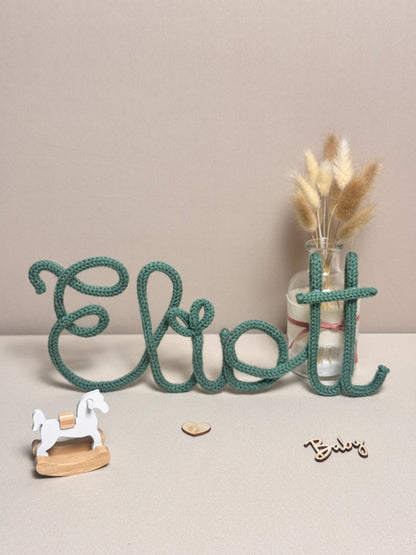 Prénom en maille - Vert