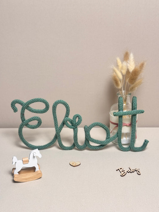 Prénom en maille - Vert