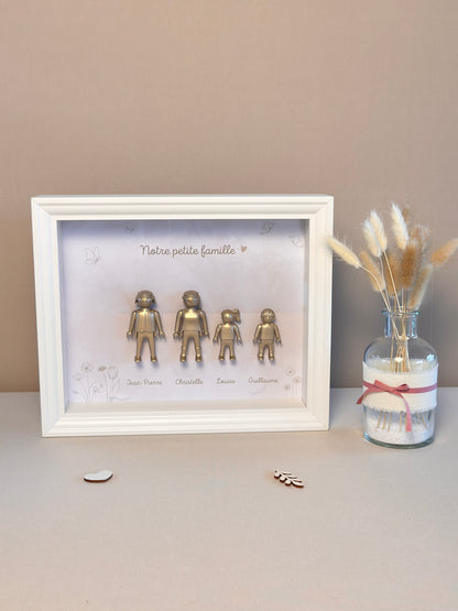 Boîte à figurines - Notre famille - 2 parents et 2 enfants