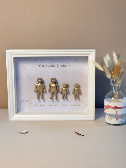 Boîte à figurines - Notre famille - 2 parents et 2 enfants