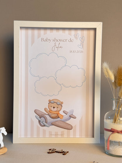 Tableau à empreintes - Mon petit avion ! (Bleu)